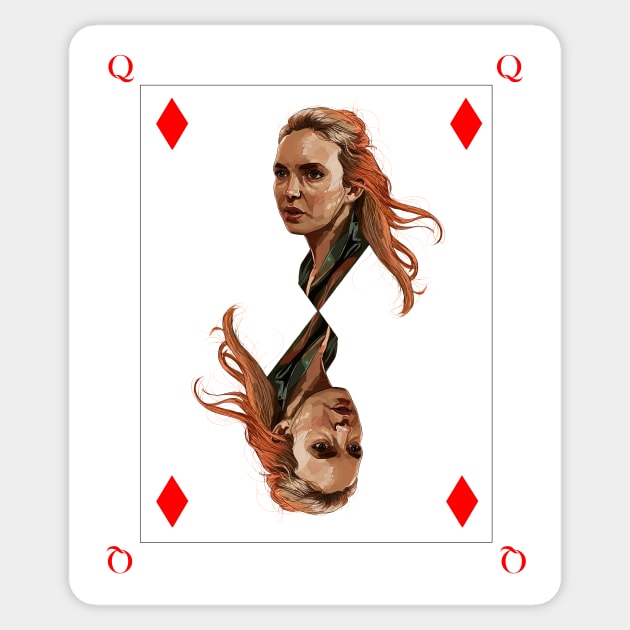 QUEEN OF DIAMONDS Sticker by IlandiART1504